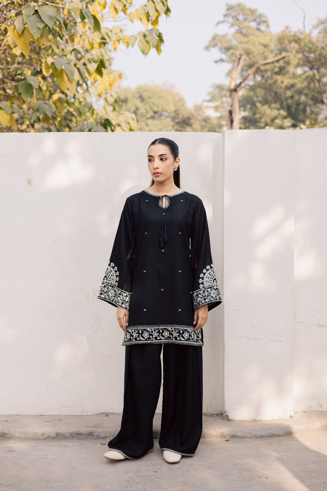 2PC Winter Embroidered Dress - 1201