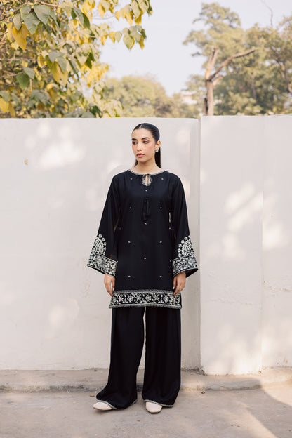 2PC Winter Embroidered Dress - 1201