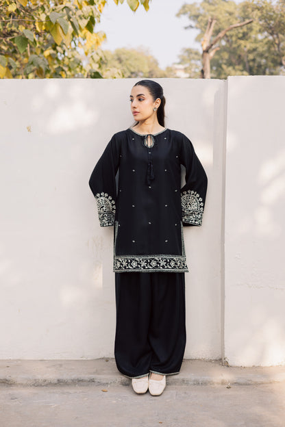 2PC Winter Embroidered Dress - 1201