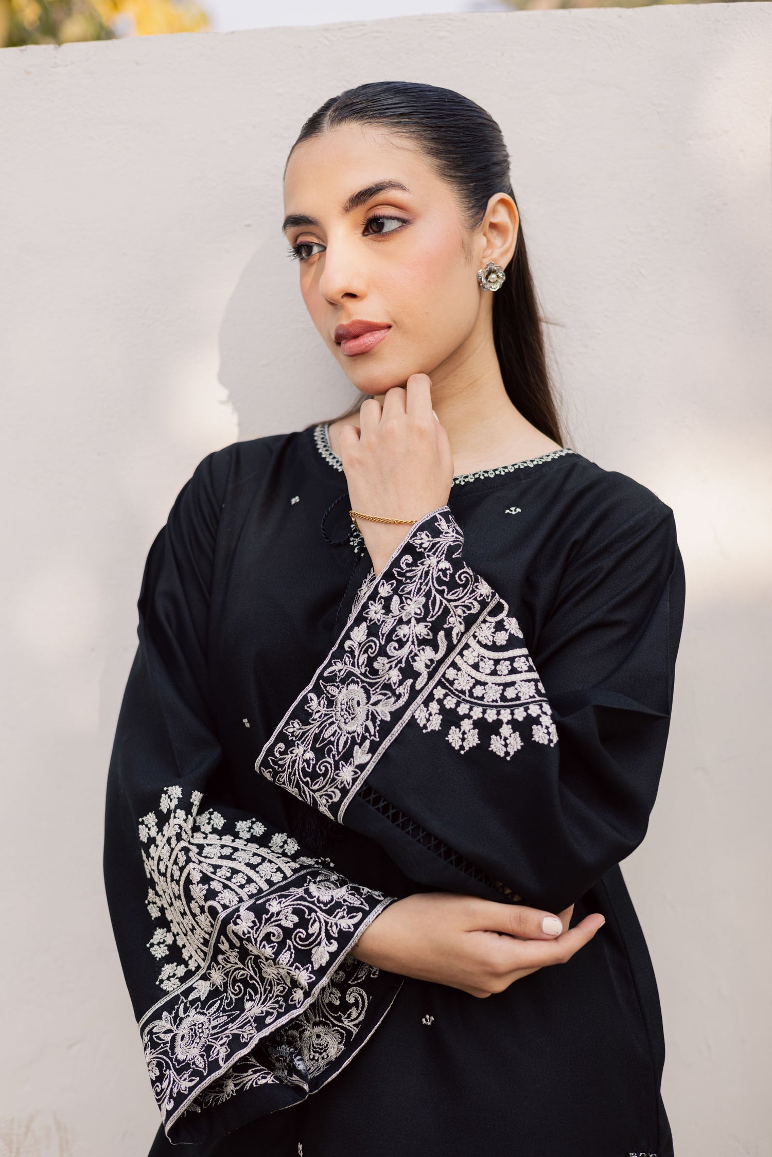 2PC Winter Embroidered Dress - 1201