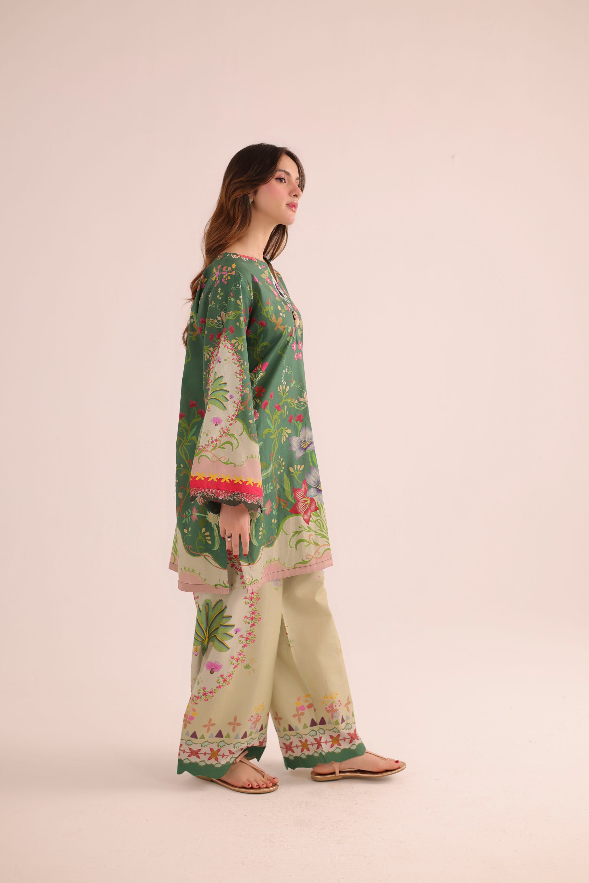 2PC Summer Lawn Dress- PRT L42956
