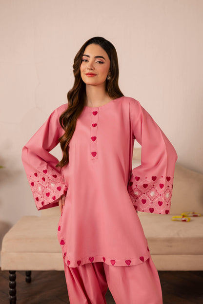 2PC Summer Embroidered Dress - 1241