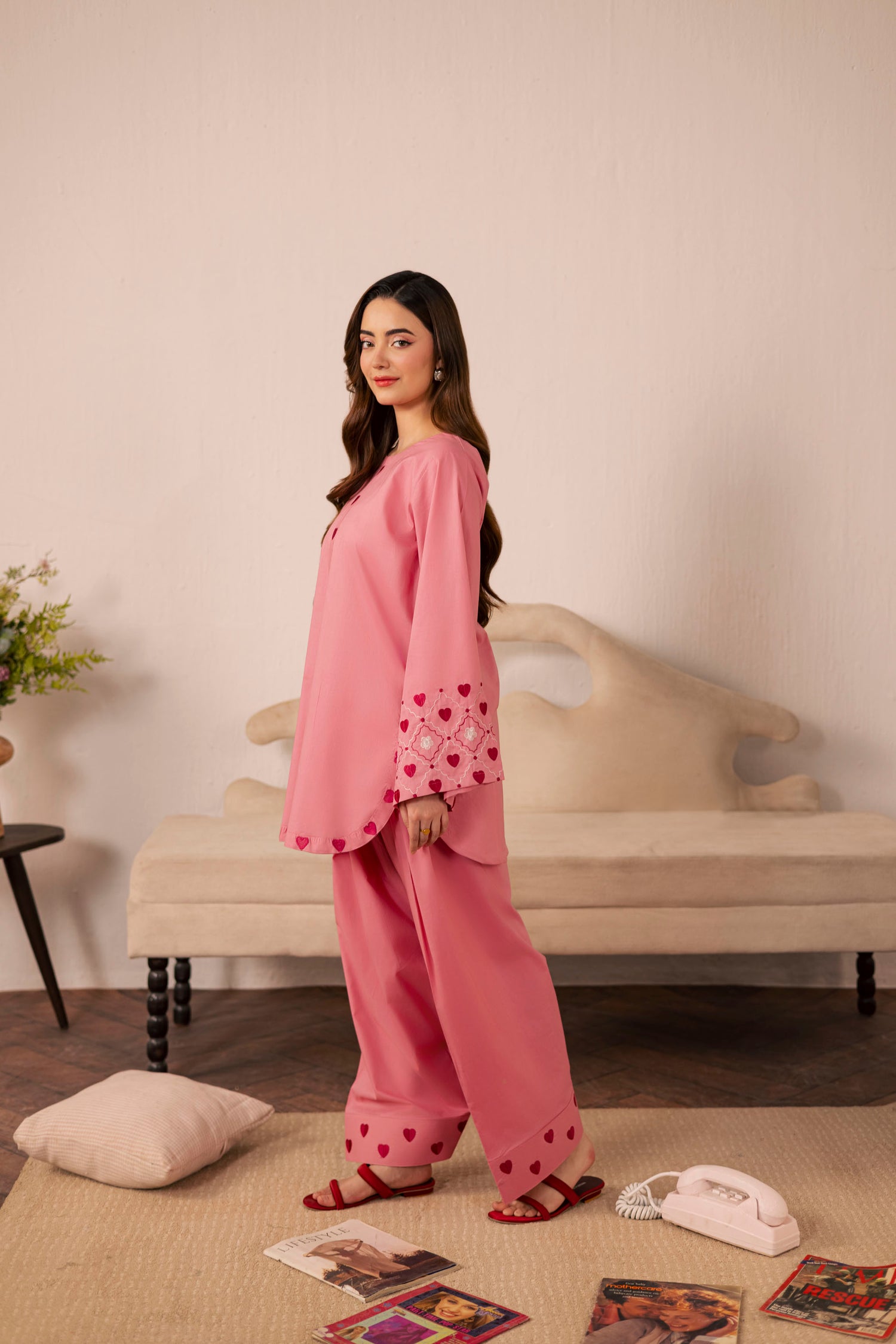 2PC Summer Embroidered Dress - 1241
