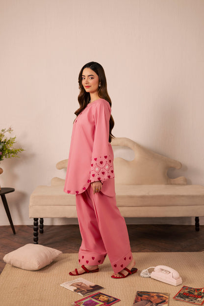 2PC Summer Embroidered Dress - 1241