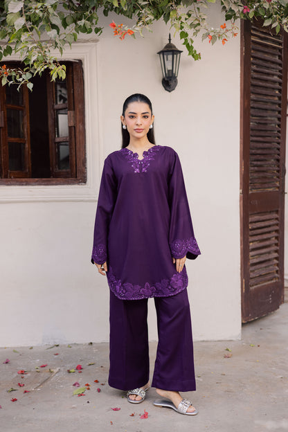 2PC Winter Embroidered Dress - 1209