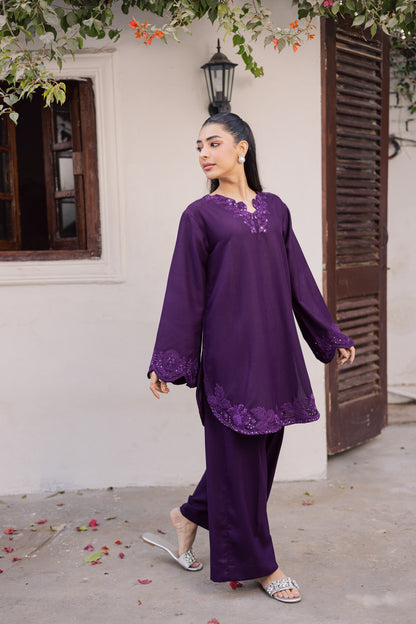 2PC Winter Embroidered Dress - 1209