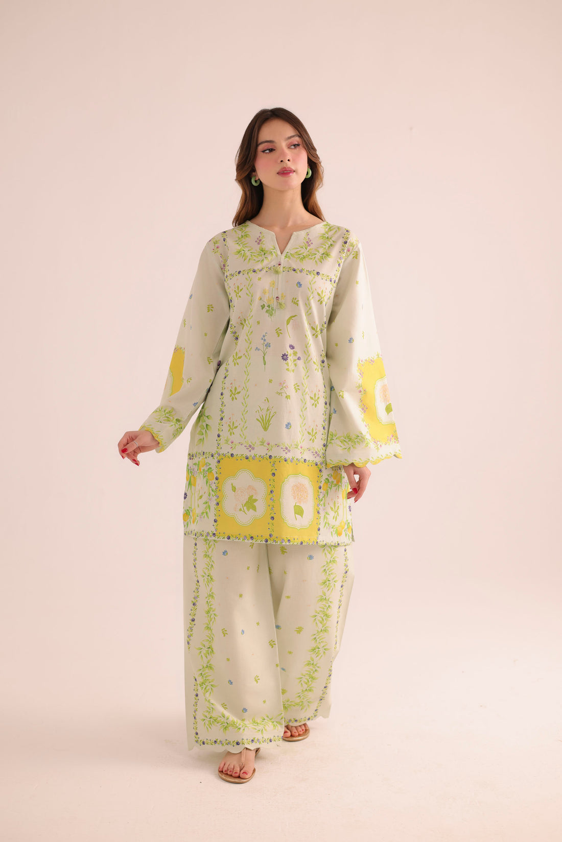 2PC Summer Lawn Dress- PRT L42968