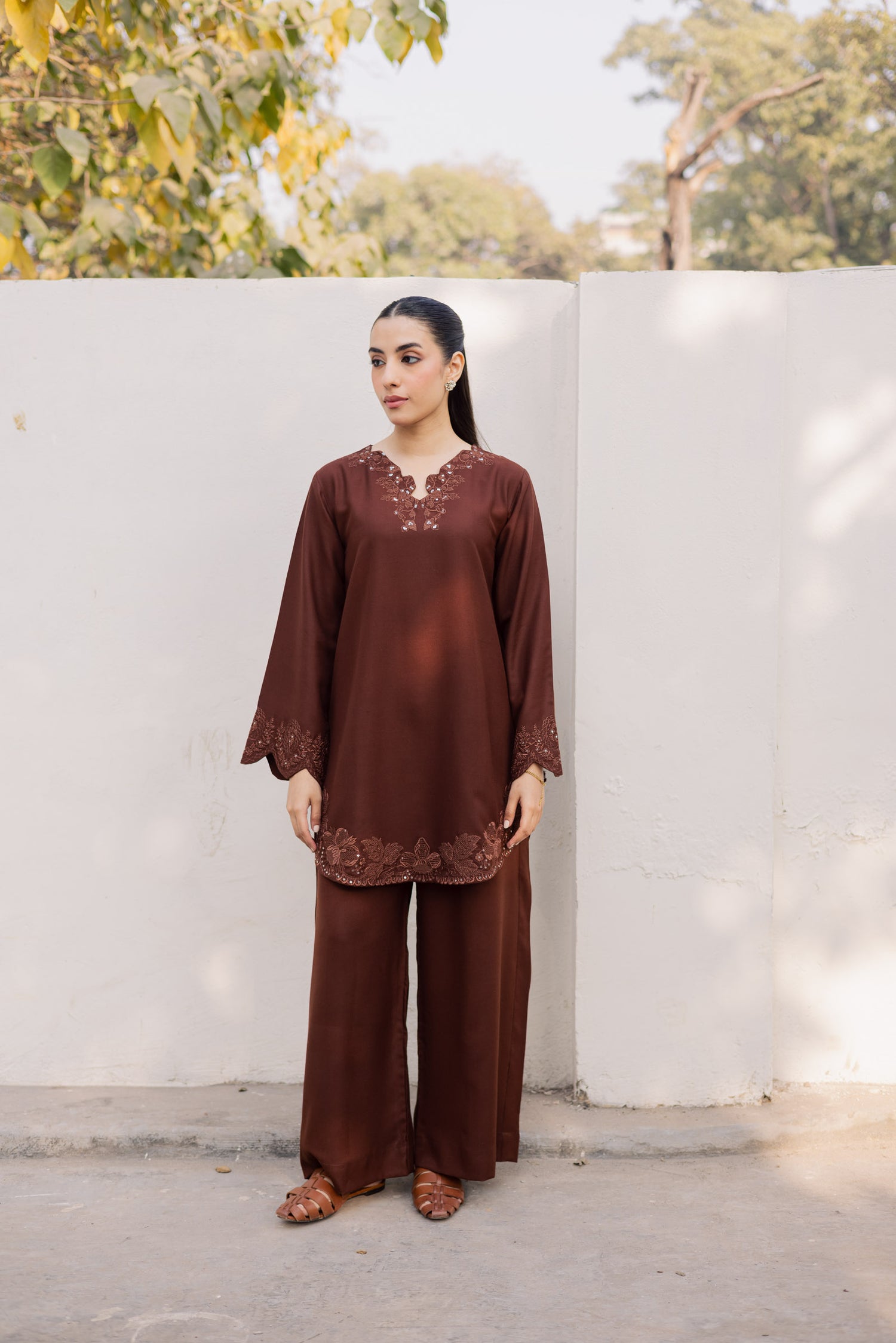 2PC Winter Embroidered Dress - 1210