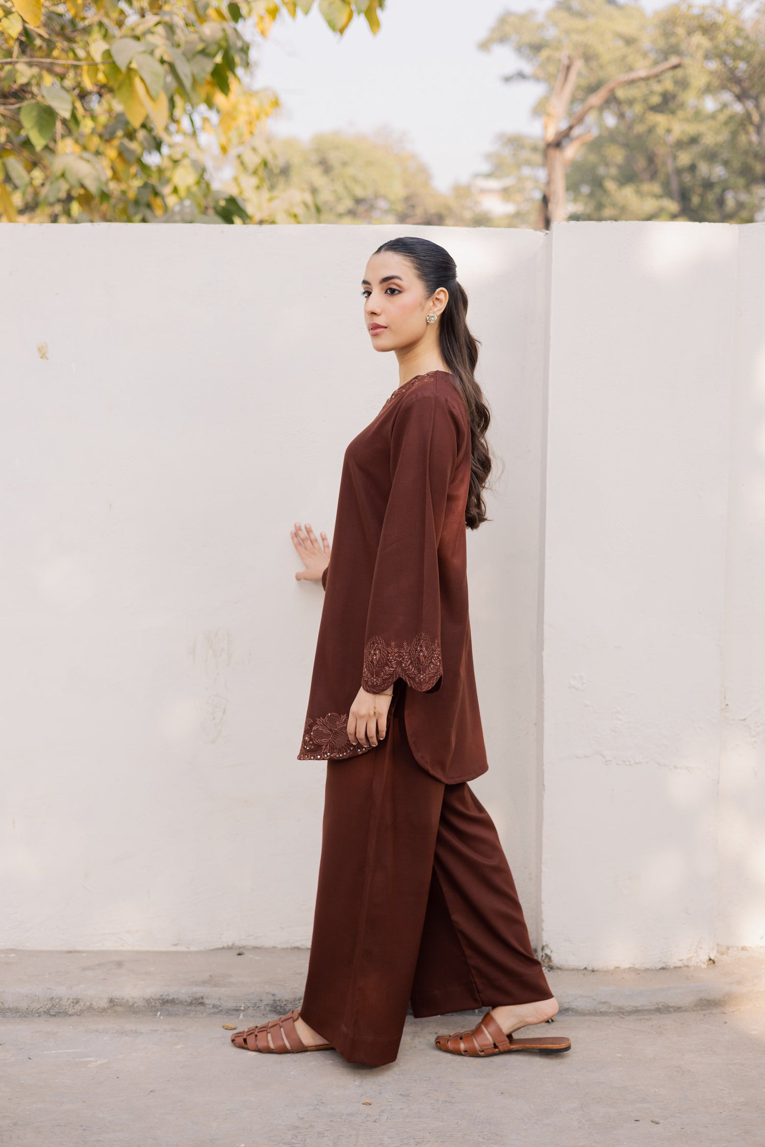 2PC Winter Embroidered Dress - 1210