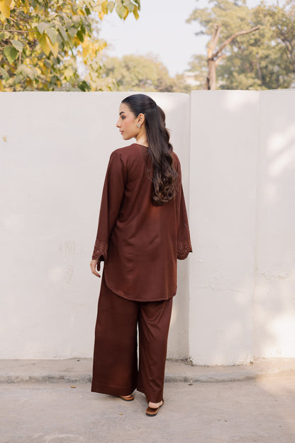 2PC Winter Embroidered Dress - 1210