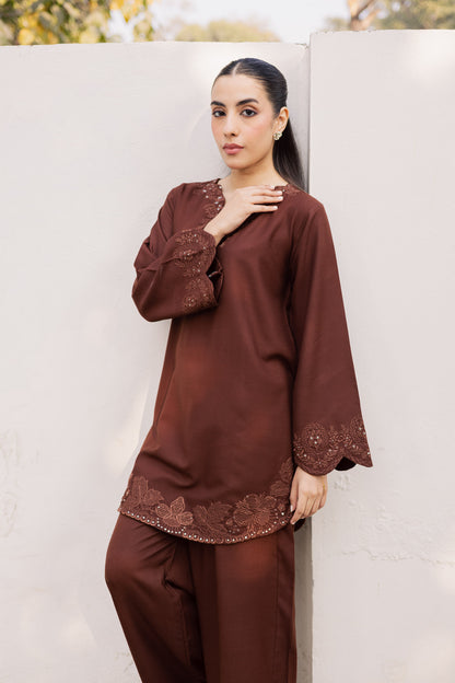 2PC Winter Embroidered Dress - 1210