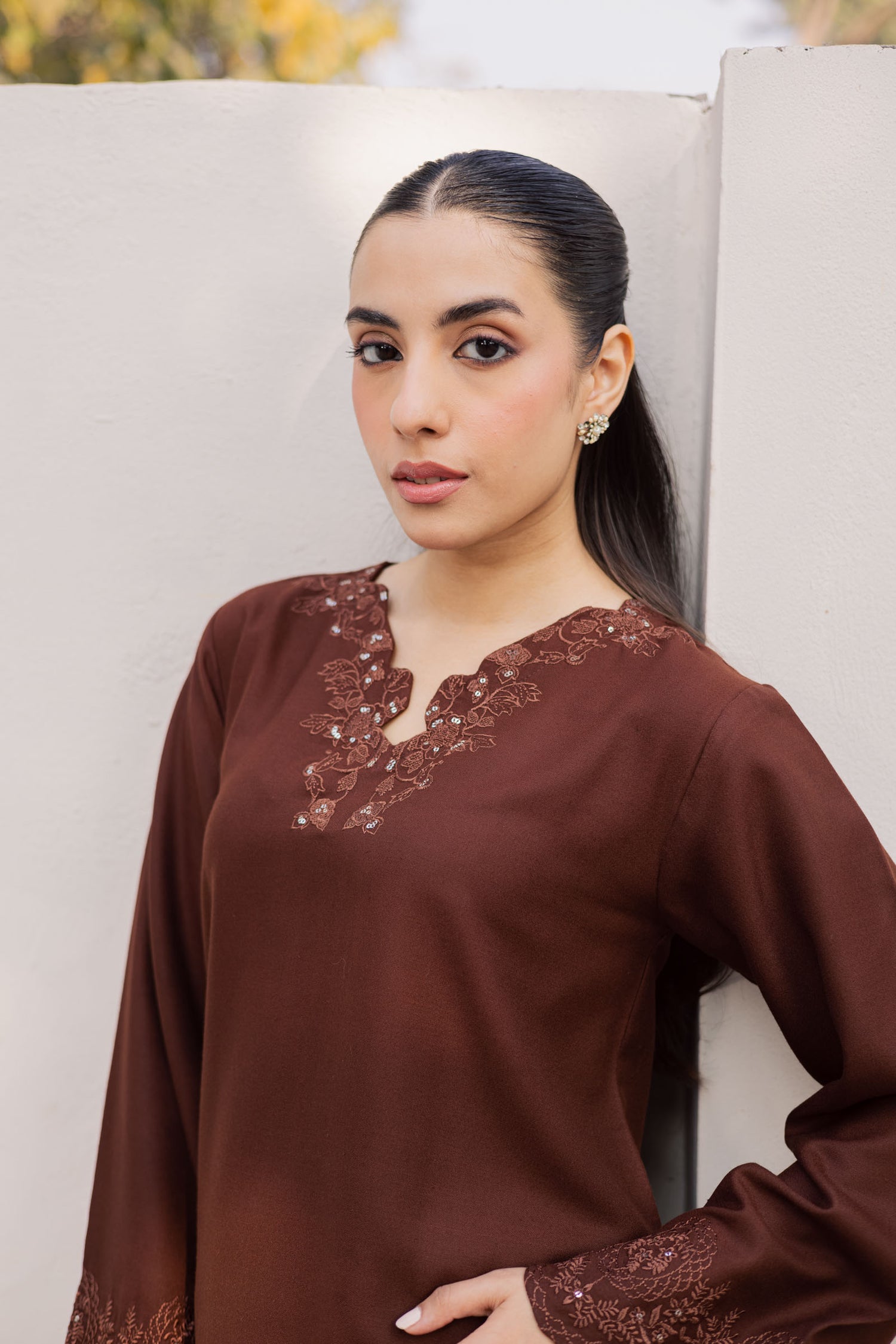 2PC Winter Embroidered Dress - 1210