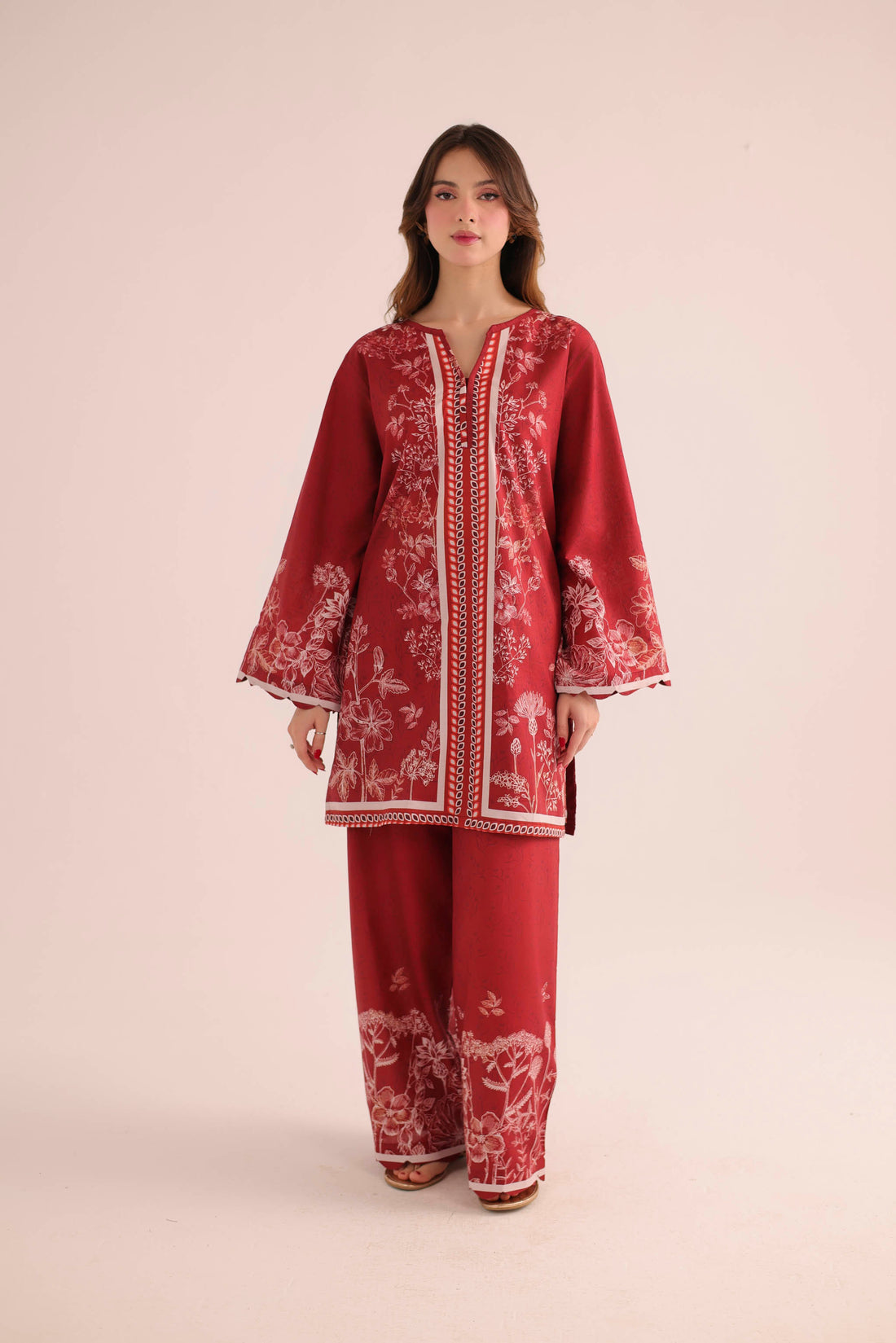 2PC Summer Lawn Dress- PRT L42977