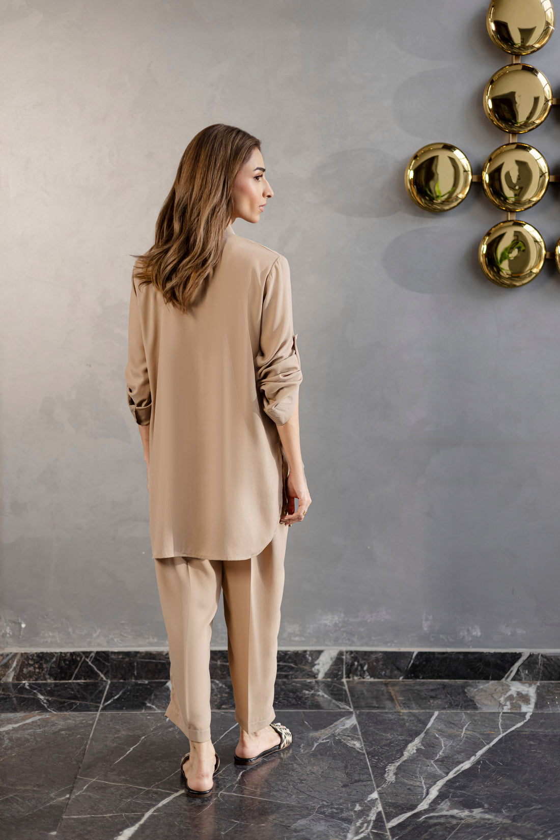 Solid 2PC Dress - SP-01 Skin