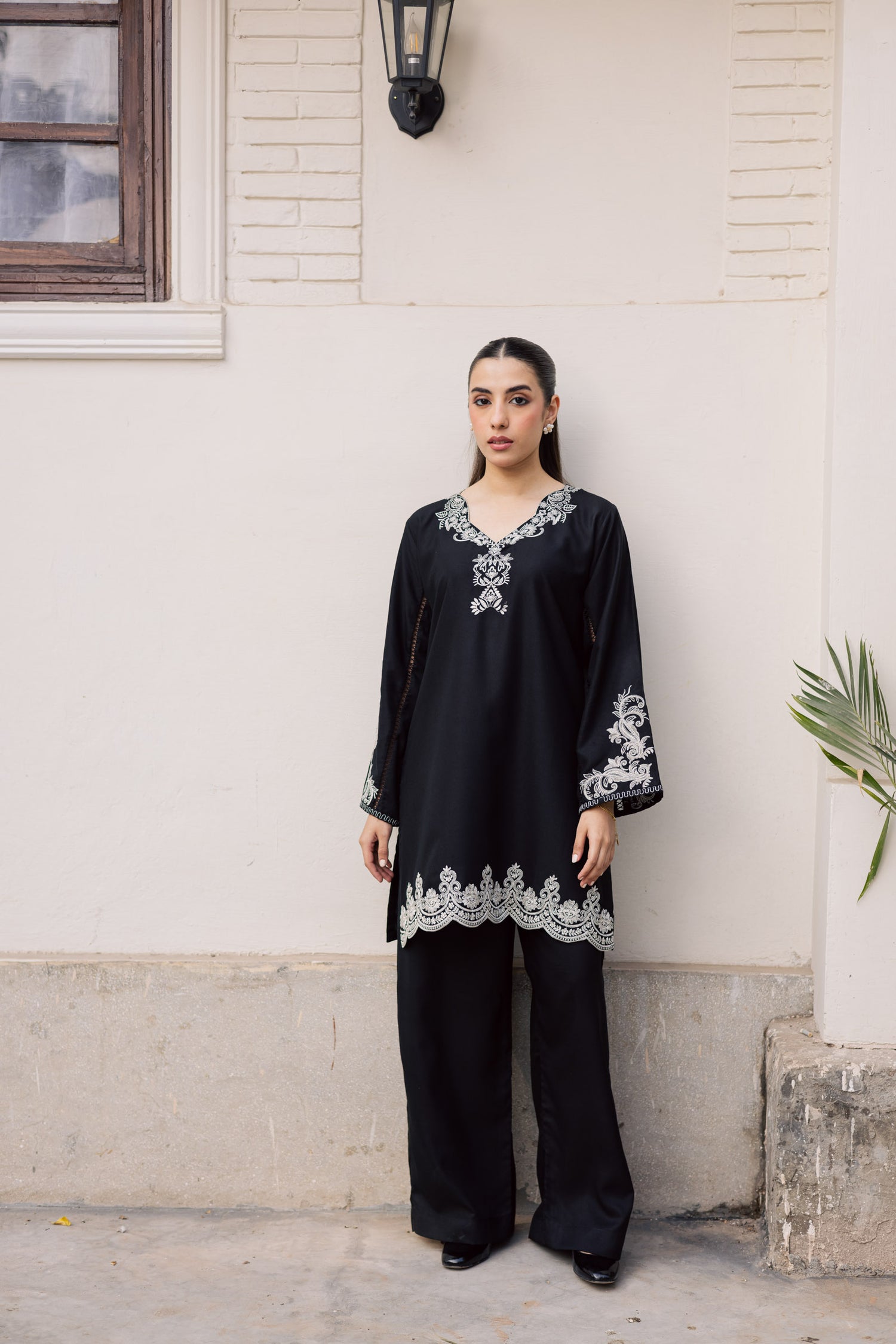 2PC Winter Embroidered Dress - 1205