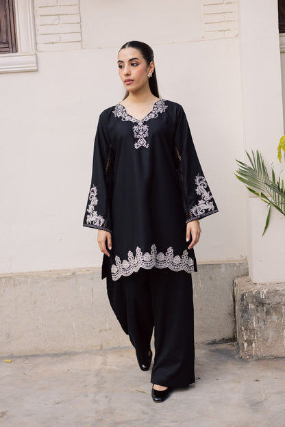 2PC Winter Embroidered Dress - 1205