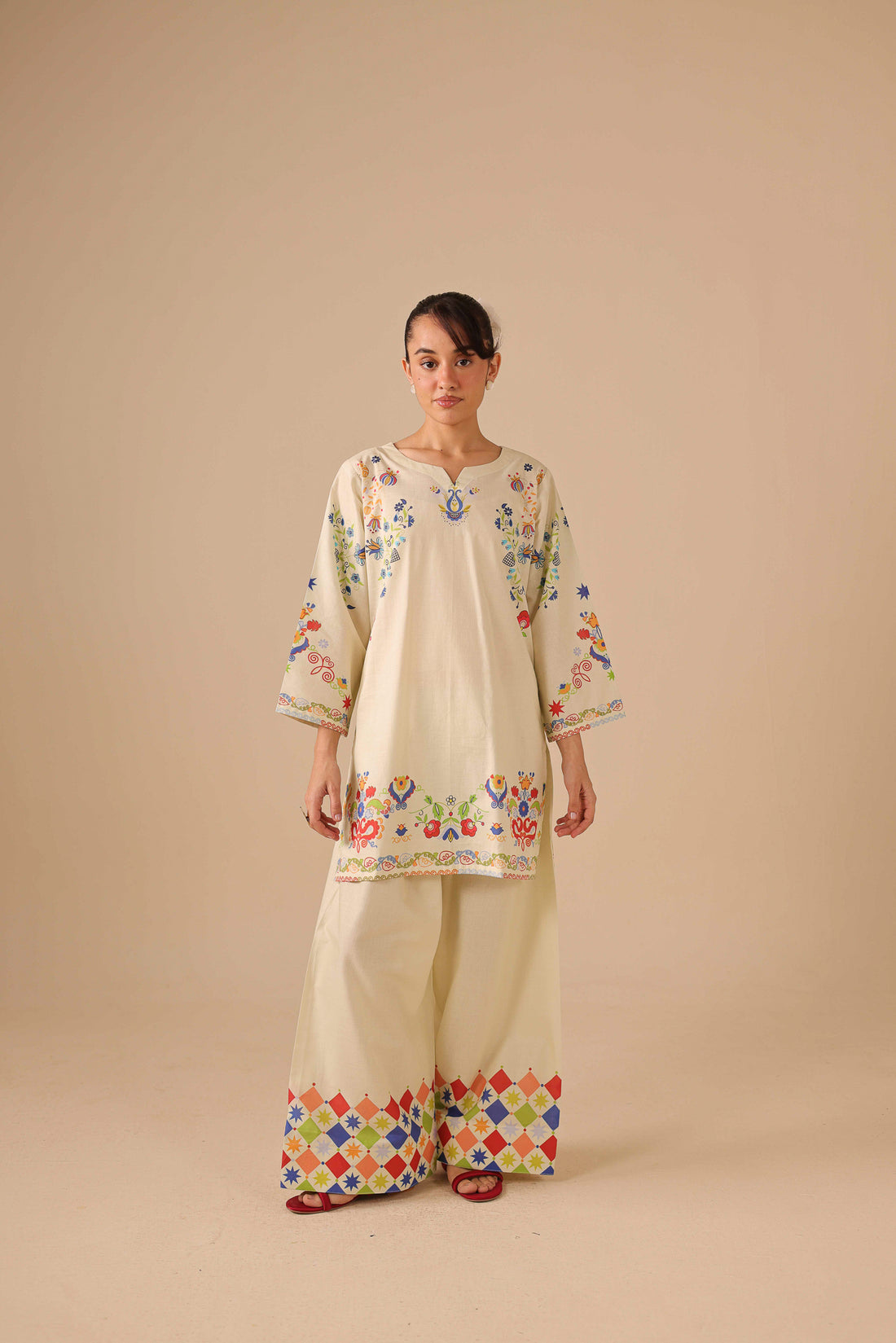 2PC Summer Lawn Dress - 44250