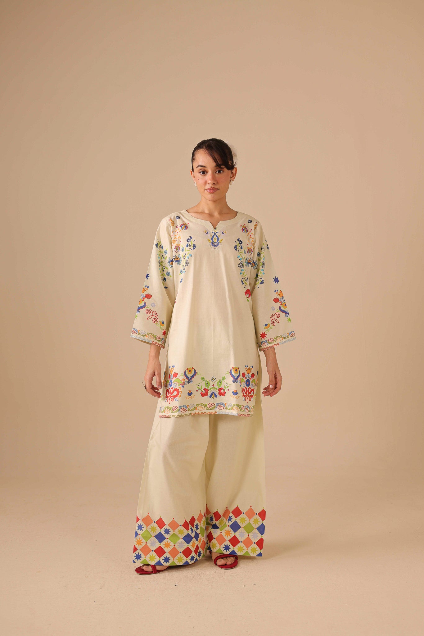 2PC Summer Lawn Dress - 44250