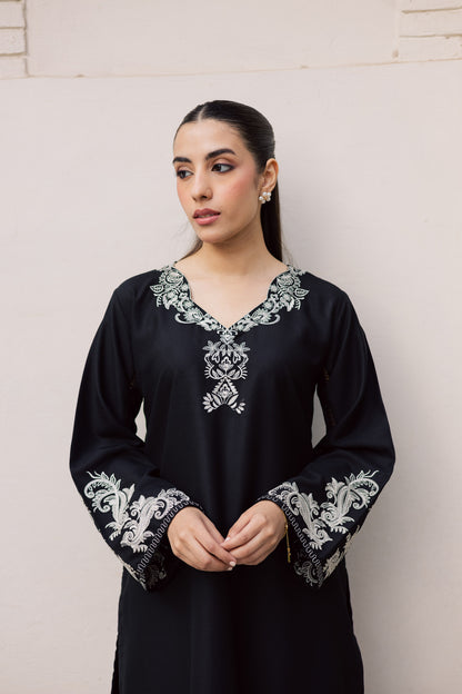 2PC Winter Embroidered Dress - 1205