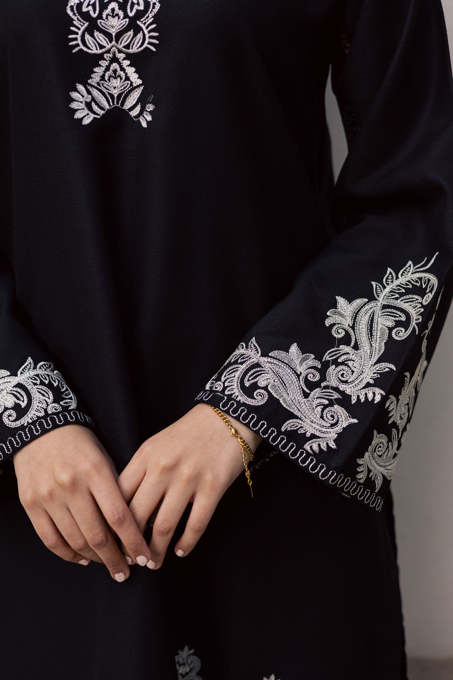 2PC Winter Embroidered Dress - 1205