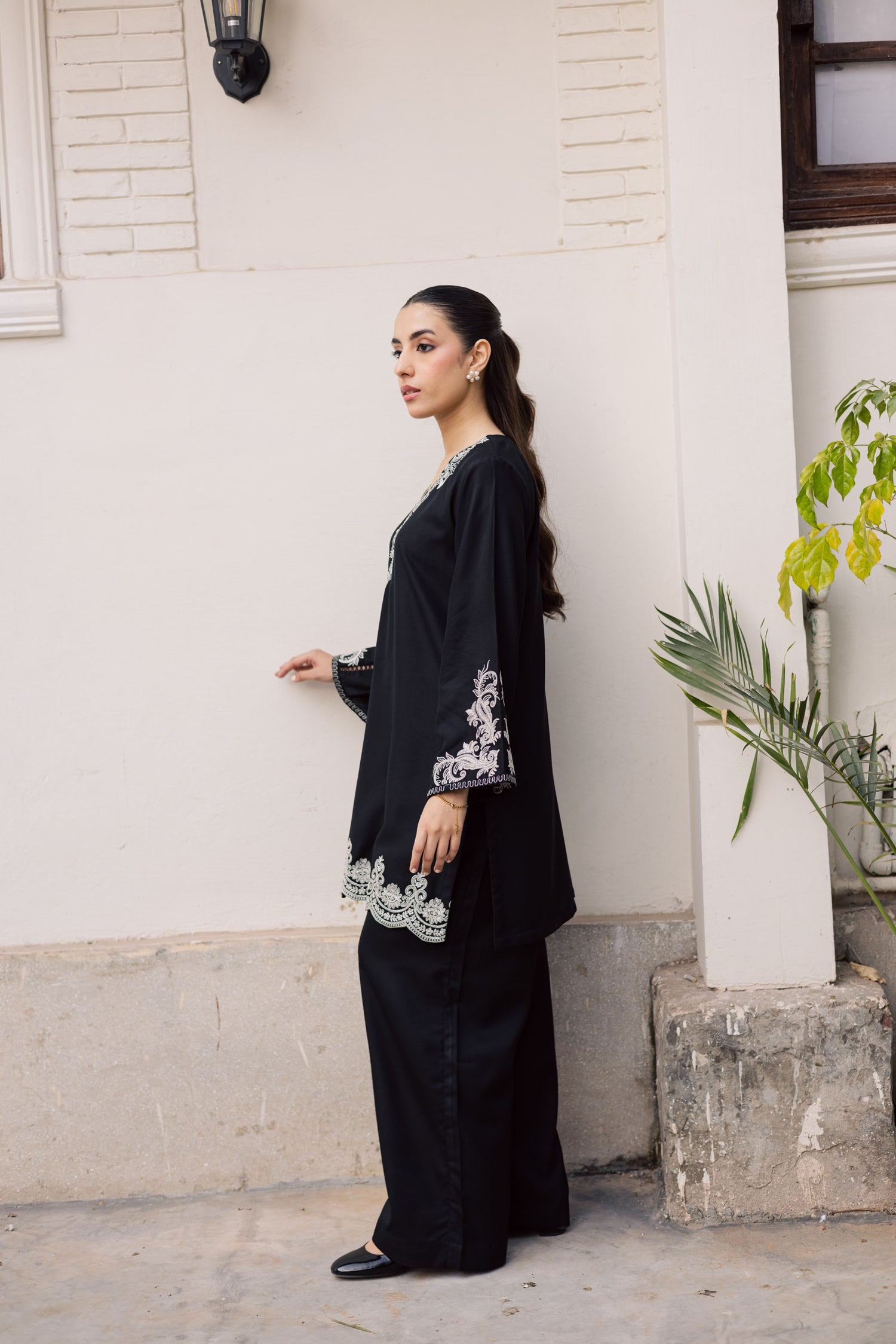 2PC Winter Embroidered Dress - 1205