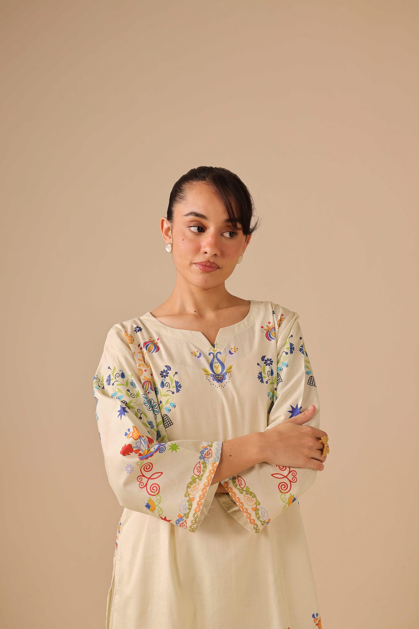 2PC Summer Lawn Dress - 44250