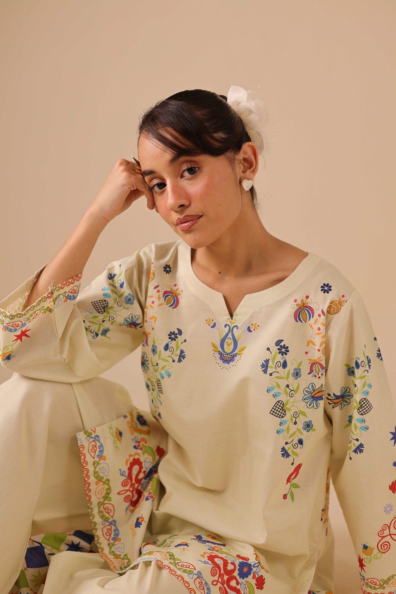 2PC Summer Lawn Dress - 44250