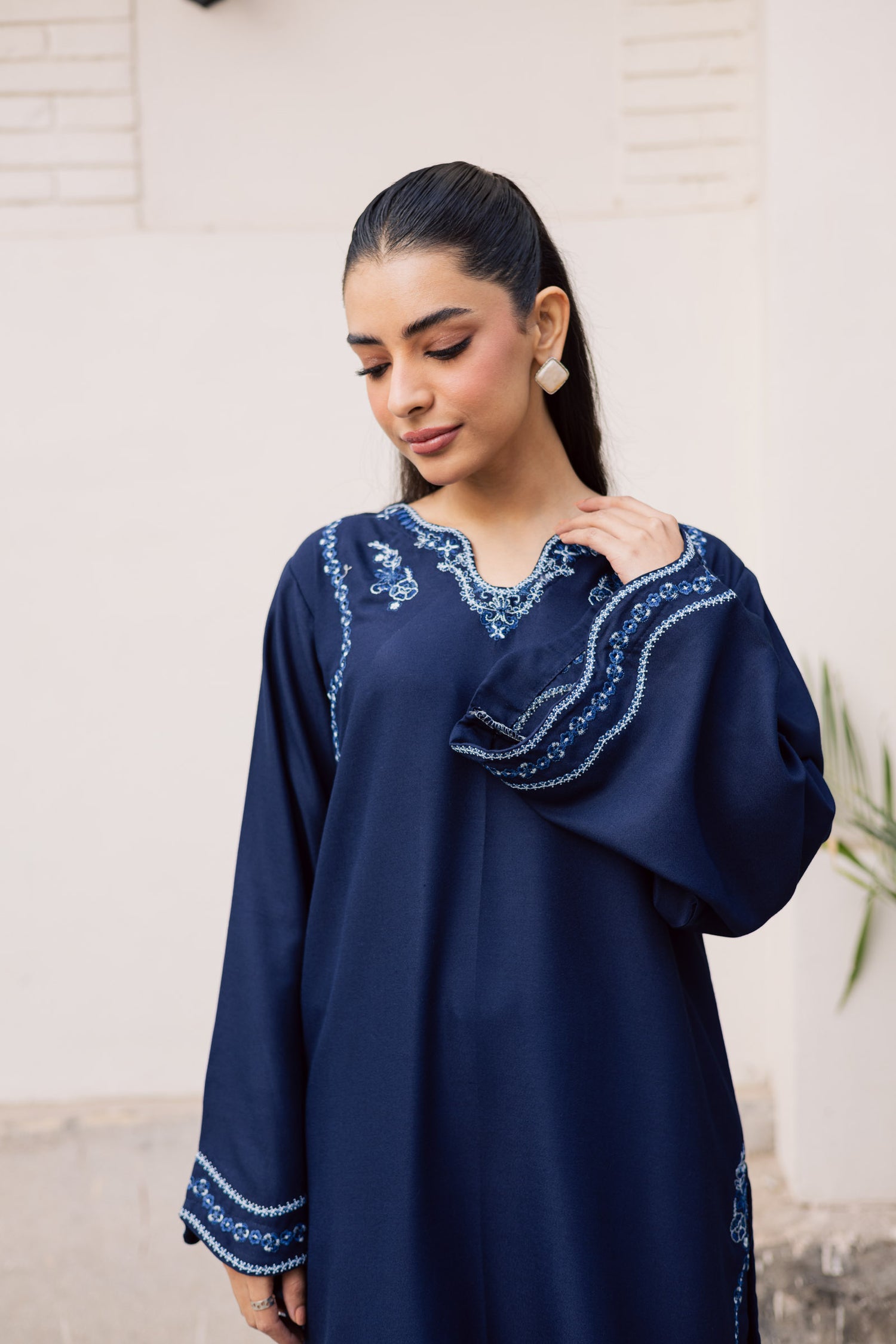 2PC Winter Embroidered Dress-1179