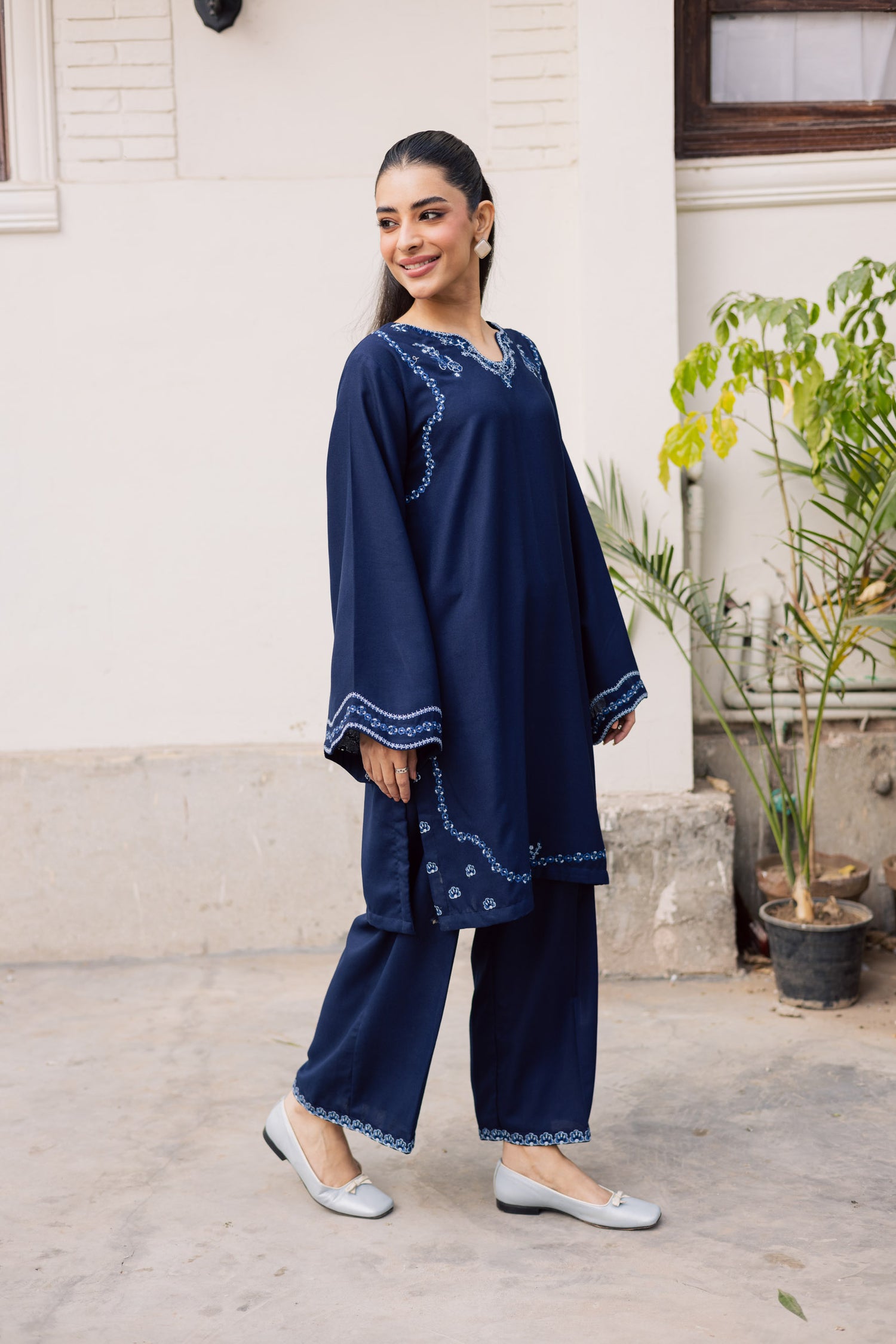 2PC Winter Embroidered Dress-1179