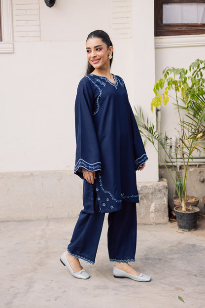 2PC Winter Embroidered Dress-1179