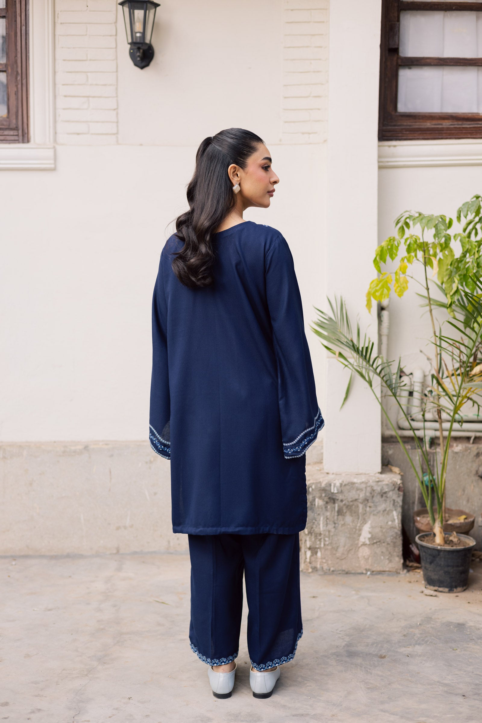 2PC Winter Embroidered Dress-1179