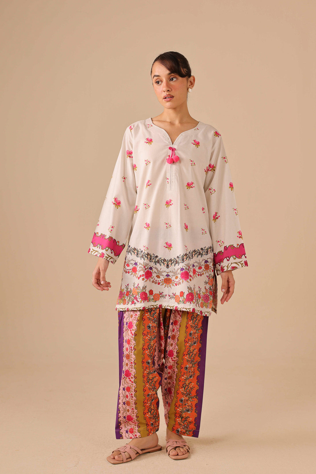 2PC Summer Lawn Dress - 44284