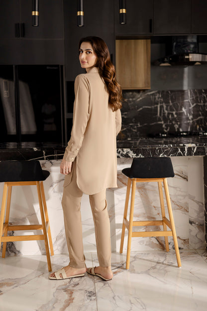 Solid 2PC Dress - SP-07 Skin