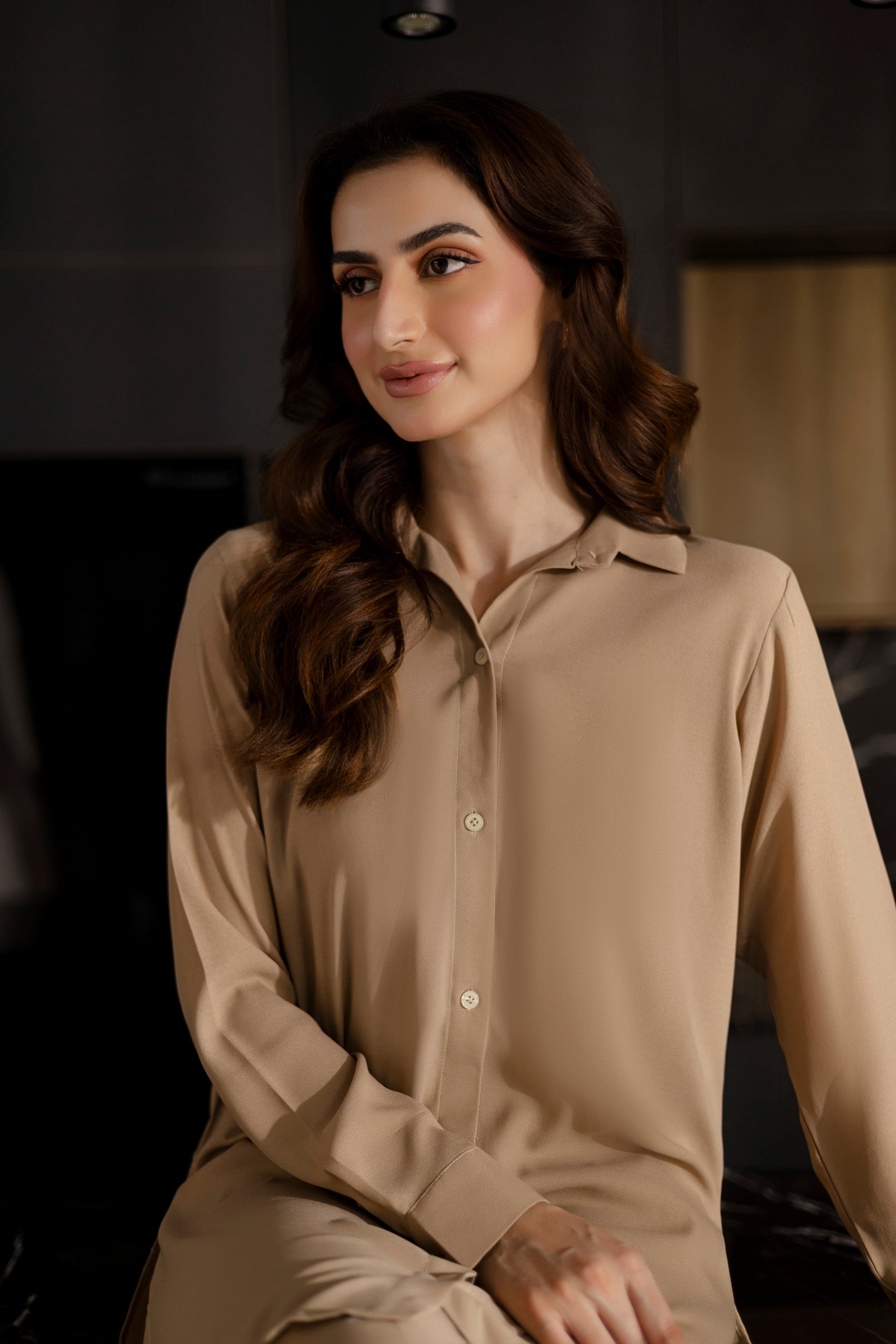 Solid 2PC Dress - SP-07 Skin