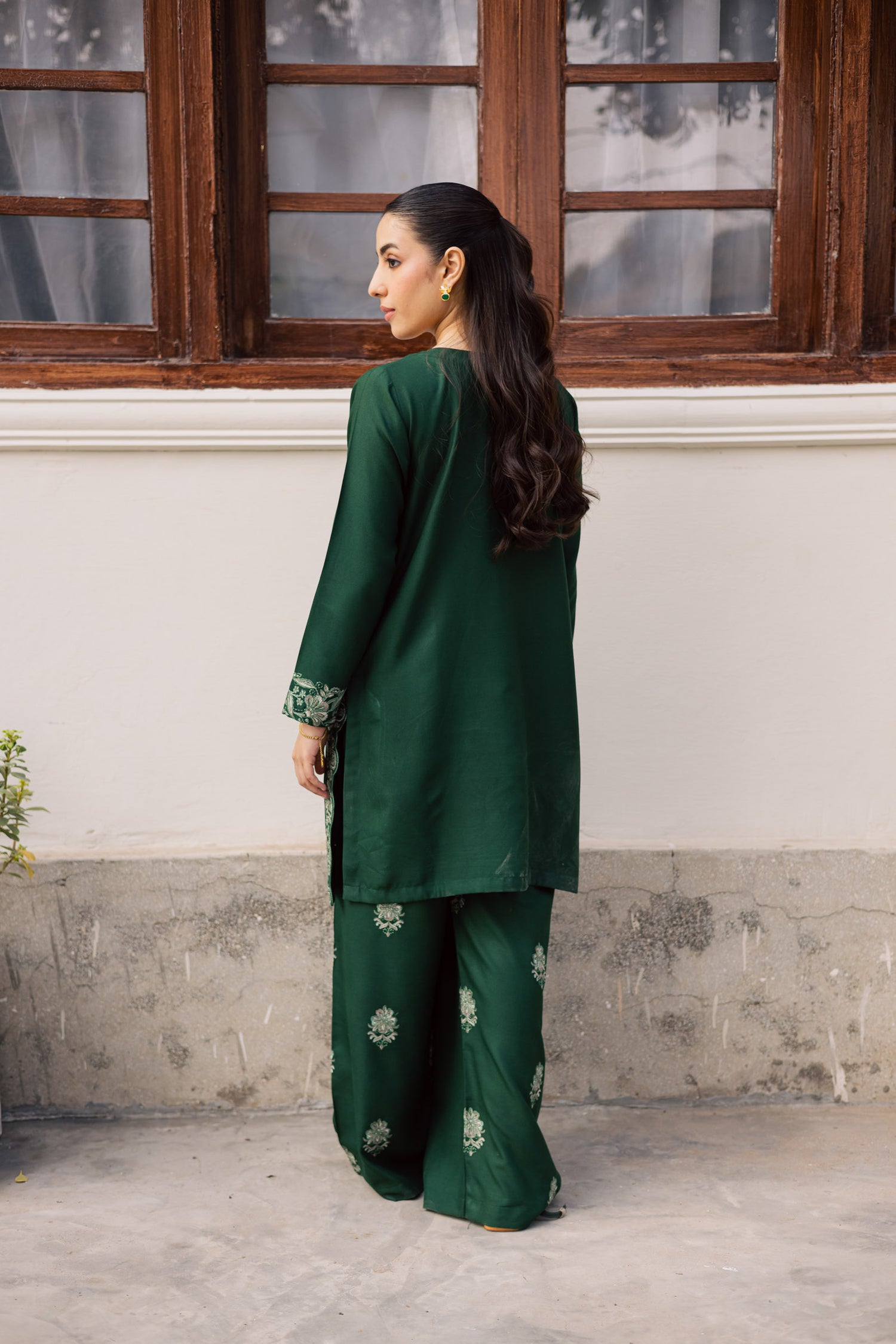 2PC Winter Embroidered Dress - 1187