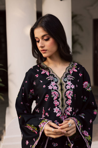 2PC Winter Embroidered Dress - 1207