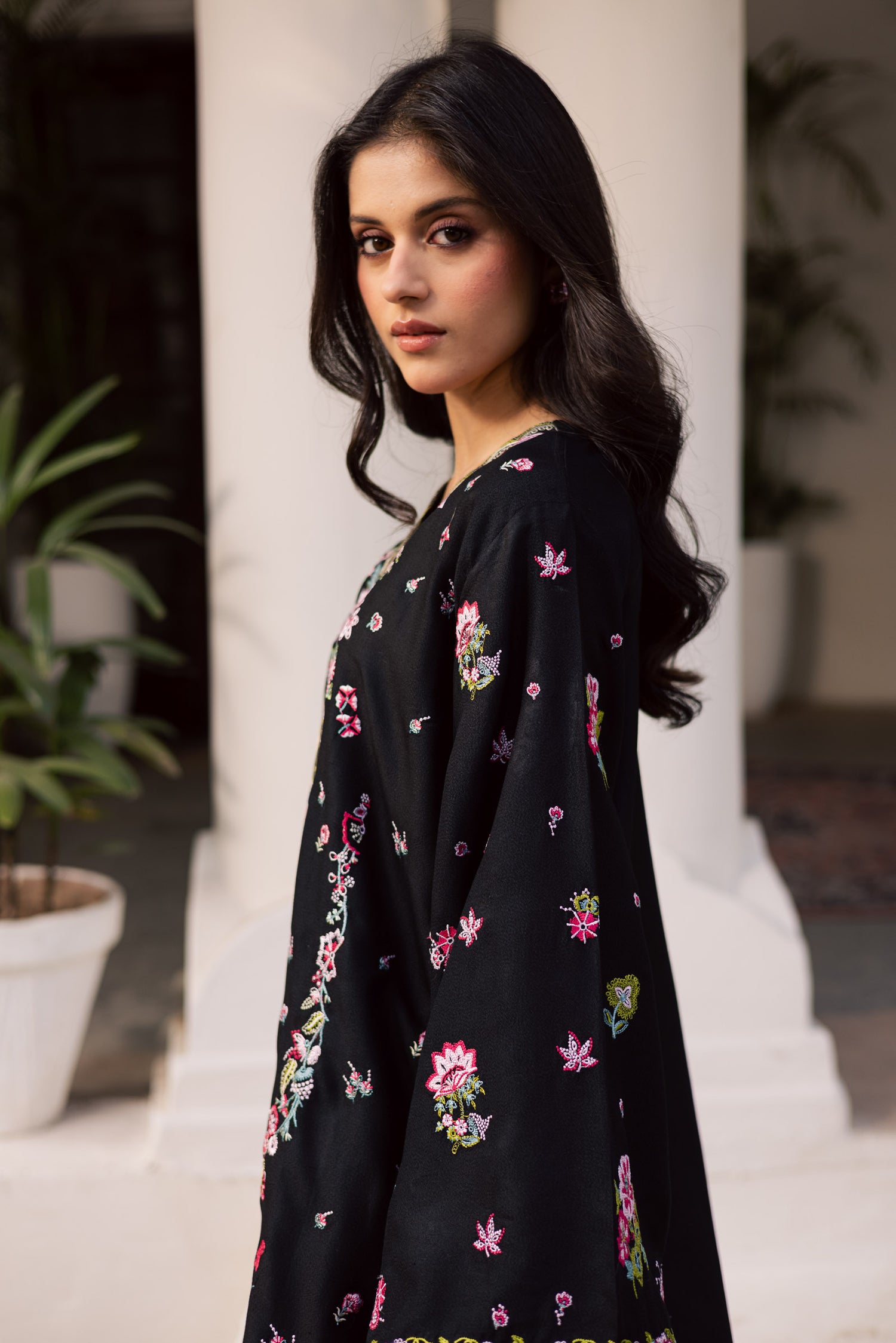 2PC Winter Embroidered Dress - 1207