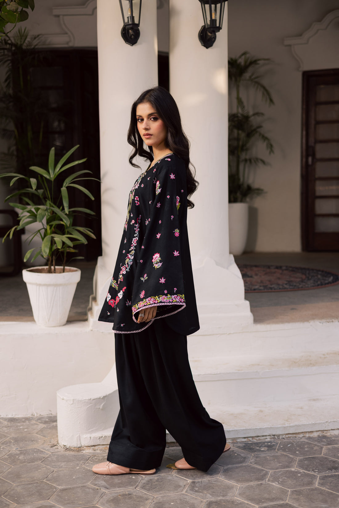 2PC Winter Embroidered Dress - 1207