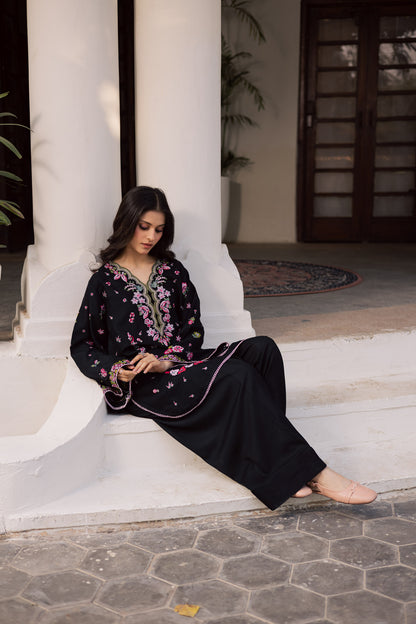 2PC Winter Embroidered Dress - 1207