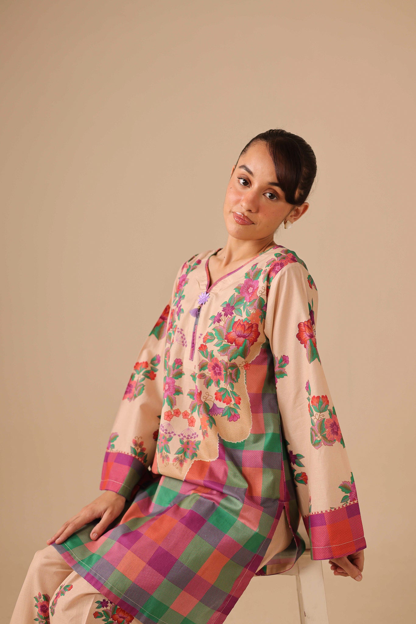 2PC Summer Lawn Dress - 44242