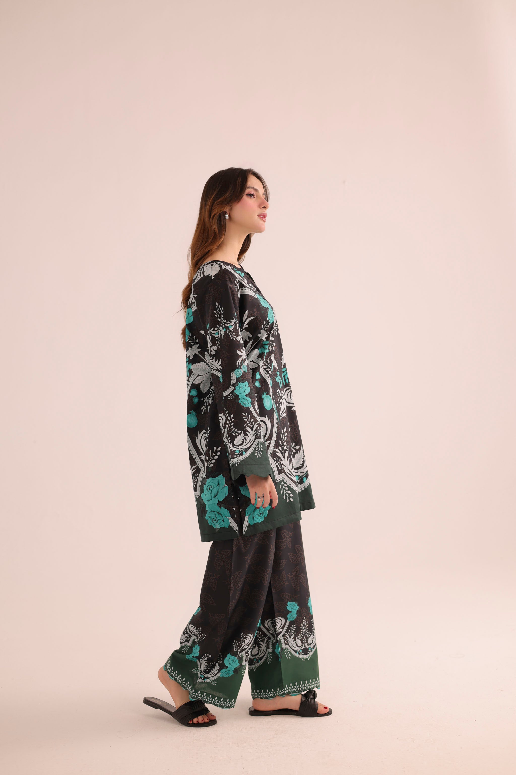 2PC Summer Lawn Dress- PRT L42975