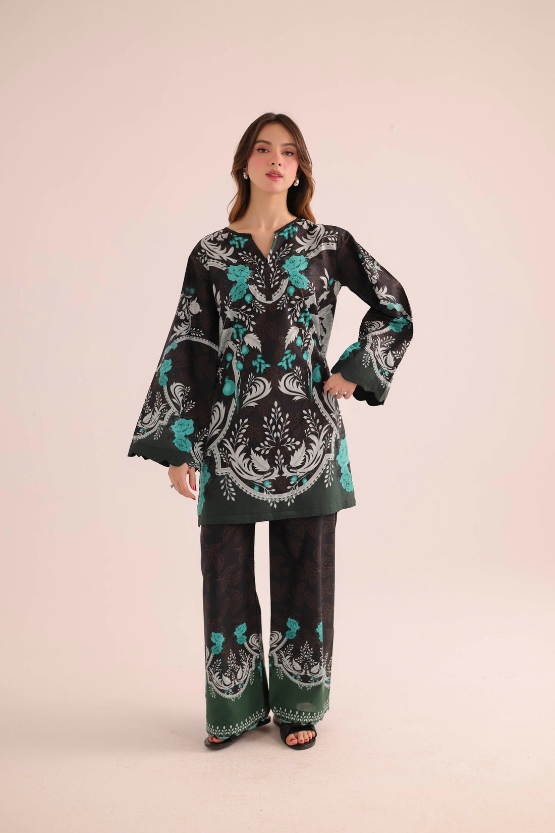 2PC Summer Lawn Dress- PRT L42975