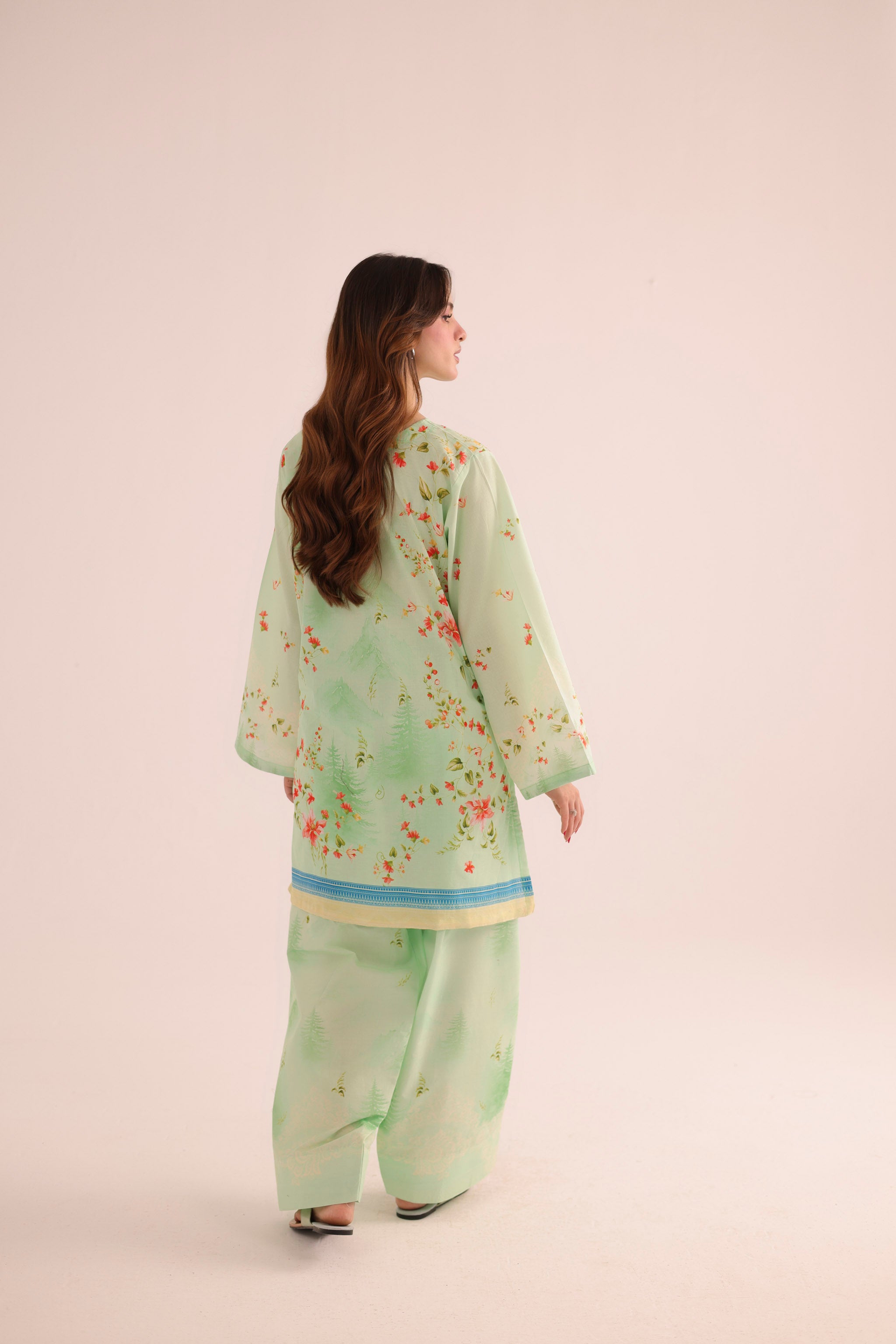 2PC Summer Lawn Dress- PRT L42959