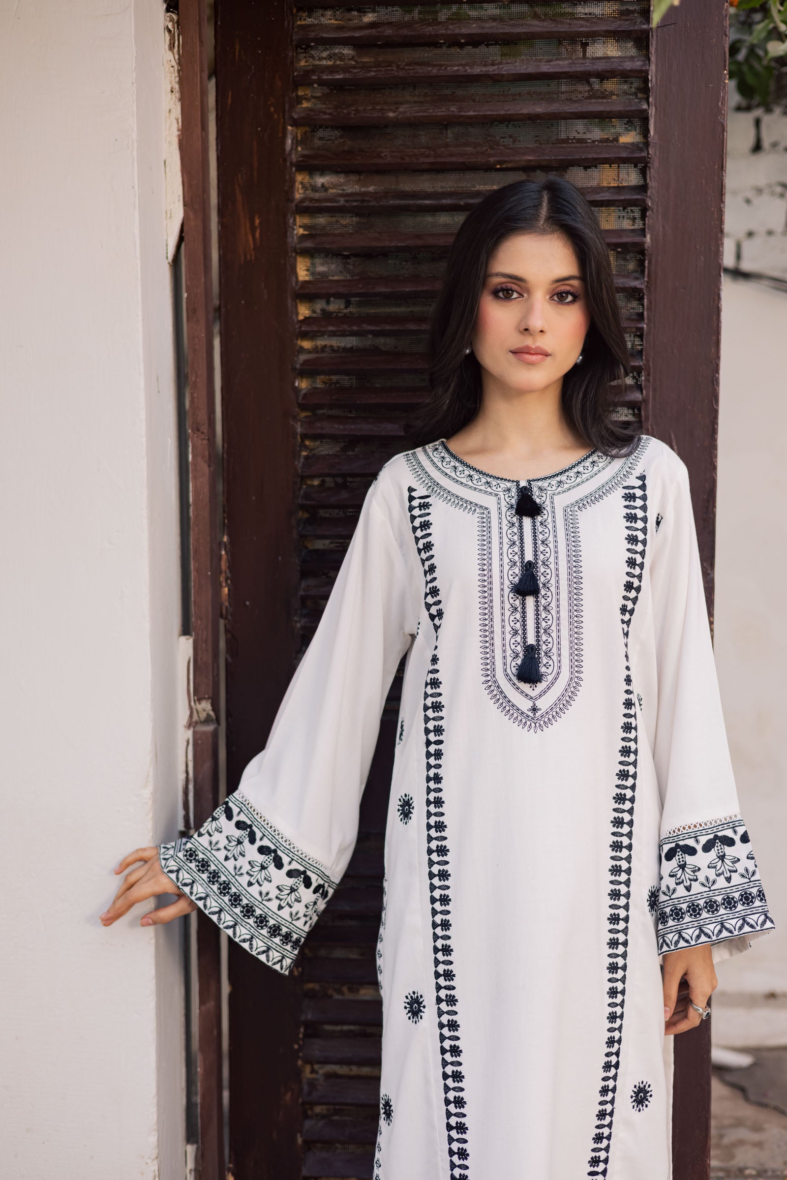 2PC Winter Embroidered Dress - 1199