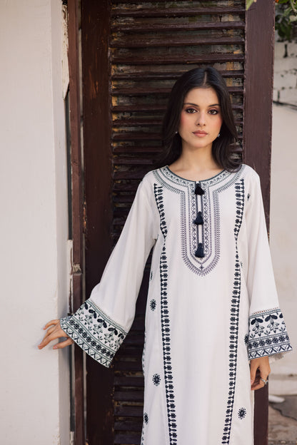 2PC Winter Embroidered Dress - 1199