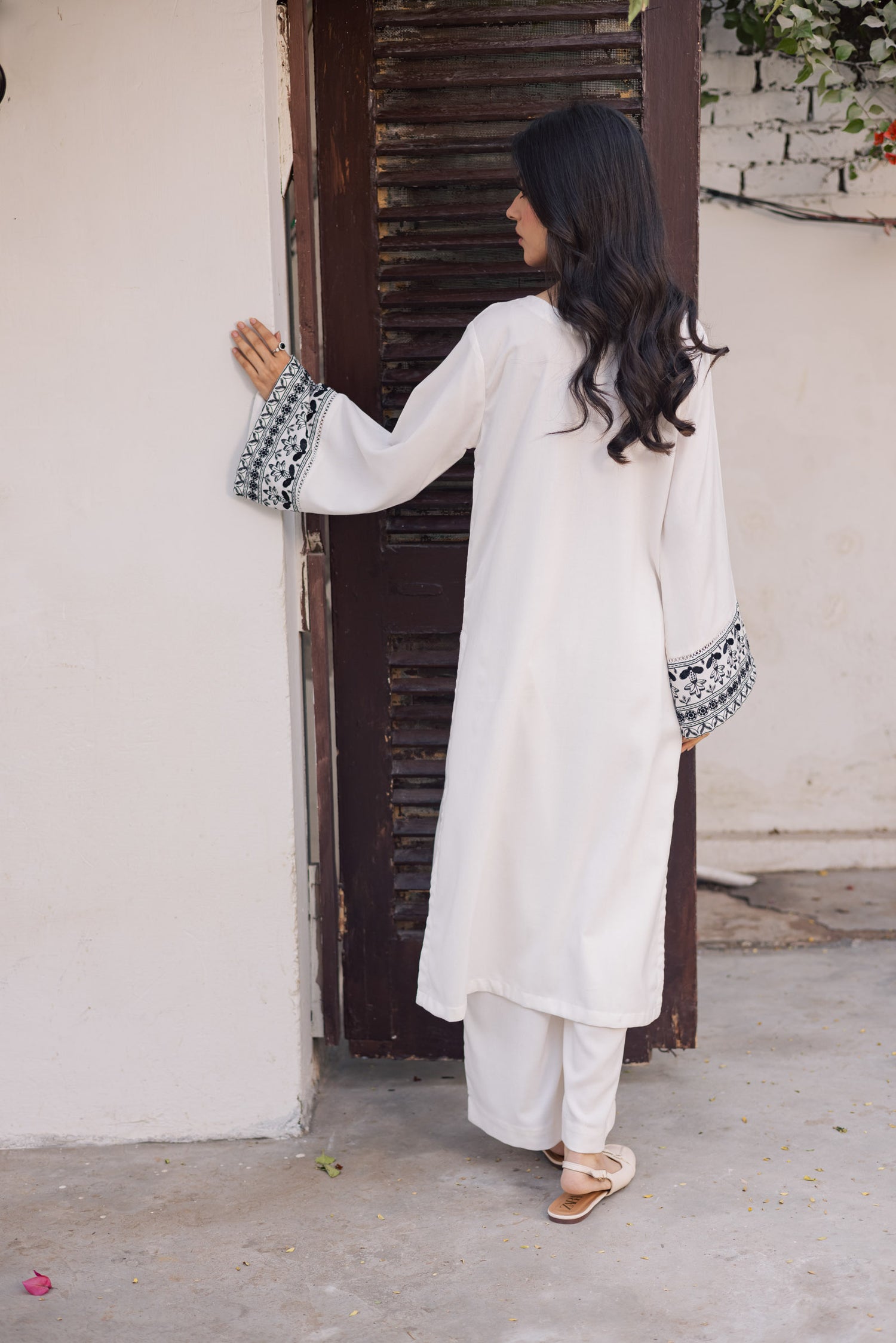 2PC Winter Embroidered Dress - 1199