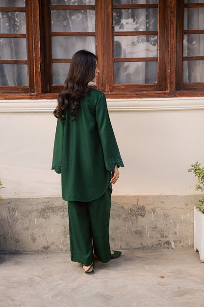 2PC Winter Embroidered Dress - 1211