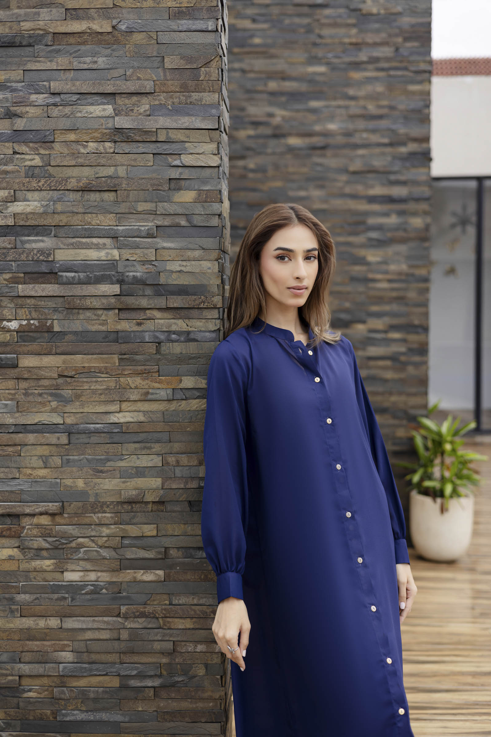 Solid 2PC Dress - SP-05 Denim