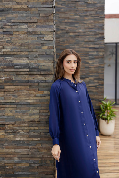 Solid 2PC Dress - SP-05 Denim