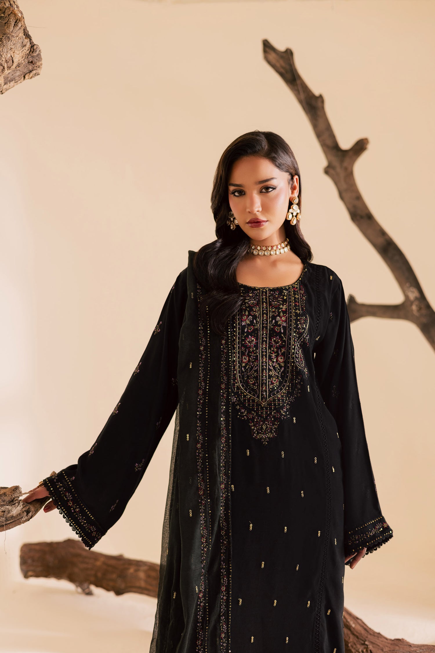 3PC Luxury Embroidered Dress- RSB07